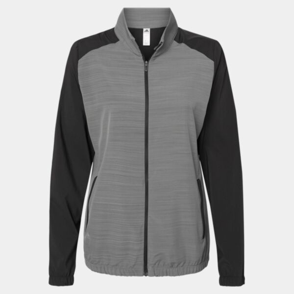 Women's Heather Block Full-Zip Windshirt Thumbnail