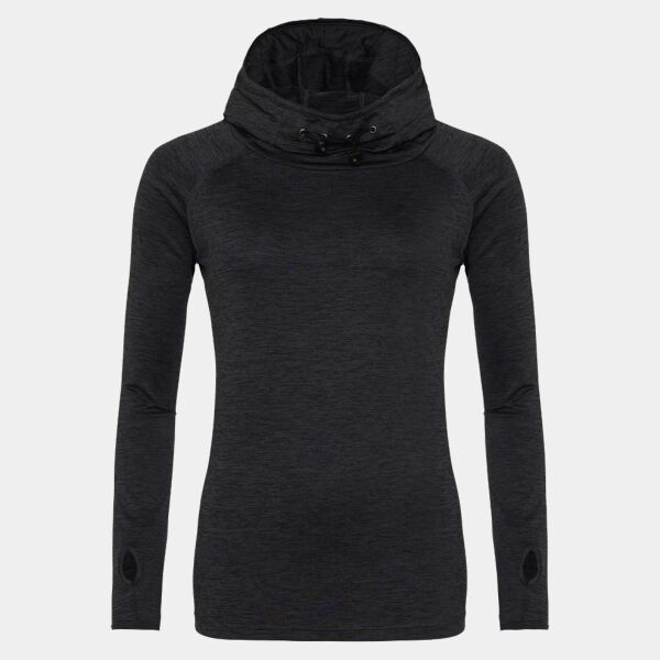 Ladies' Cool Cowl-Neck Long-Sleeve T-Shirt Thumbnail