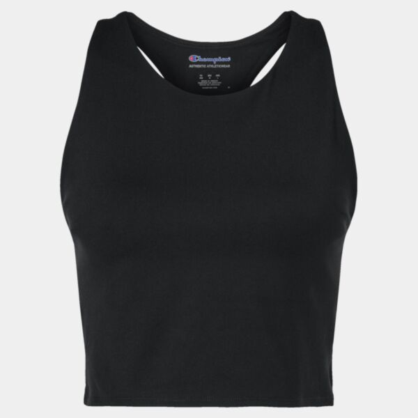Women's Crop Racerback Tank Top Thumbnail