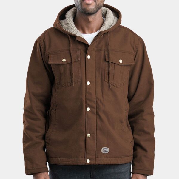 Men's Vintage Washed Sherpa-Lined Hooded Jacket Thumbnail