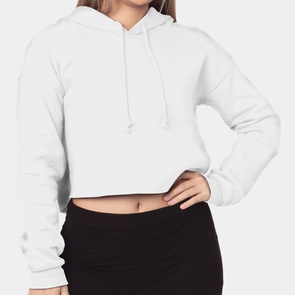 Ladies' USA Made Cropped Hooded Sweatshirt Thumbnail