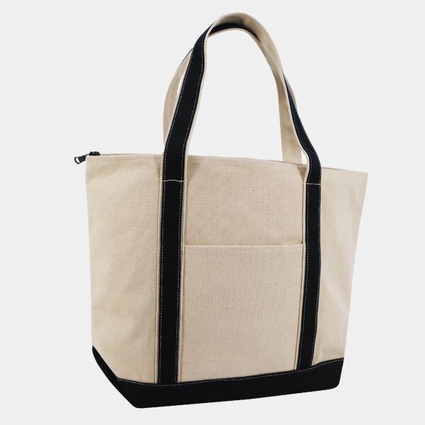 Zippered XL Cotton Canvas Resort Tote Thumbnail