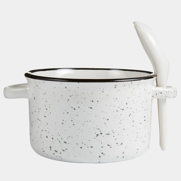 Campfire 20oz Ceramic Soup Bowl With Spoon Thumbnail