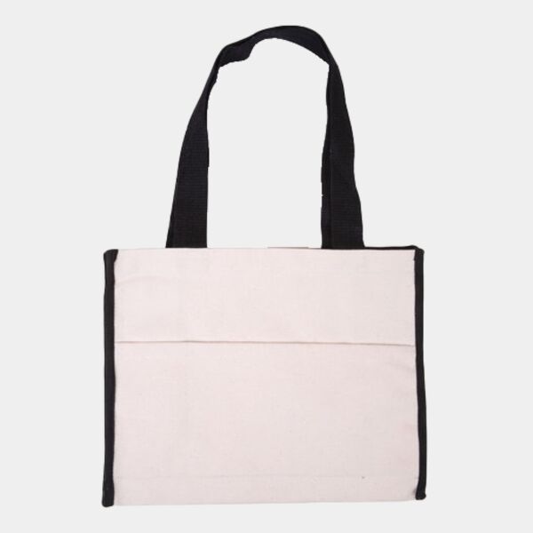 Cotton Gusset Accent Box Tote Bag Thumbnail