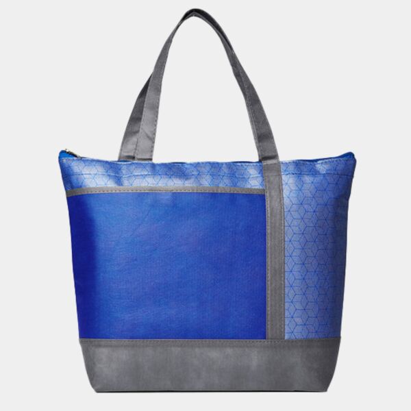 Hexagon Pattern Non-Woven Cooler Tote Bag Thumbnail