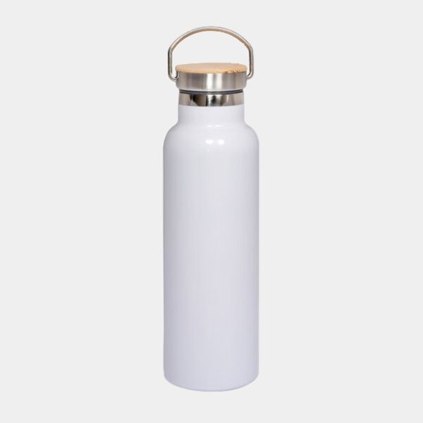 20oz Vacuum Insulated Water Bottle With Bamboo Lid Thumbnail