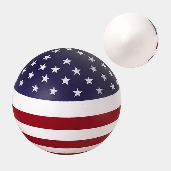 Stars and Stripes Patriotic Round Stress Ball Thumbnail