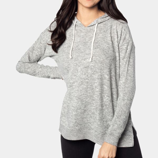 Ladies' Cozy Tunic Hooded Sweatshirt Thumbnail