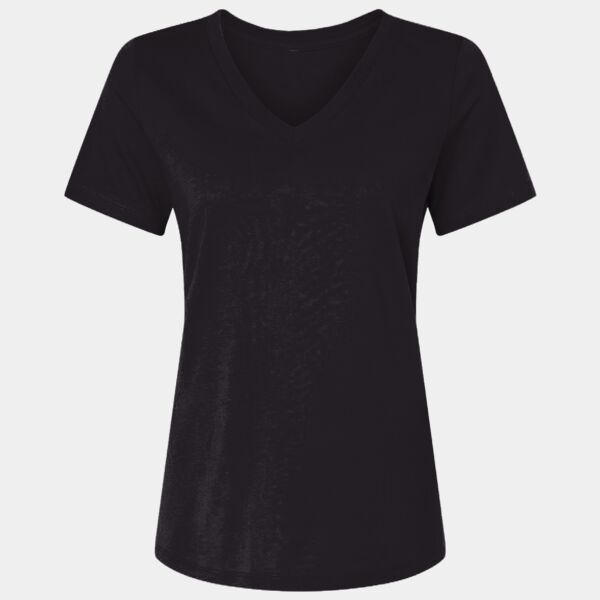 Women's USA-Made Fine Jersey V-Neck T-Shirt Thumbnail