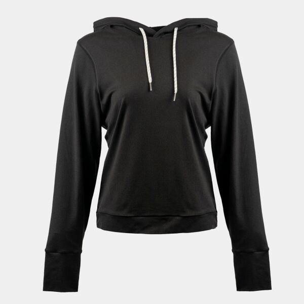Ladies' Modest Crop Hooded Sweatshirt Thumbnail