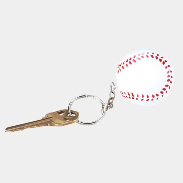 Baseball Shape Stress Ball Keychain Thumbnail