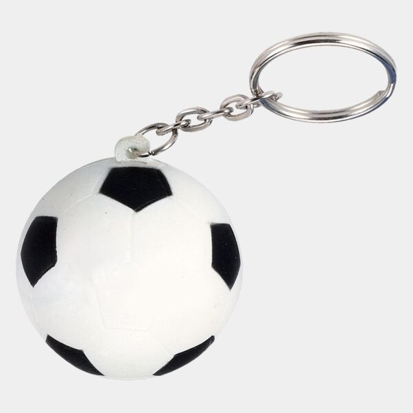 Soccer Ball Shape Stress Ball Keychain Thumbnail