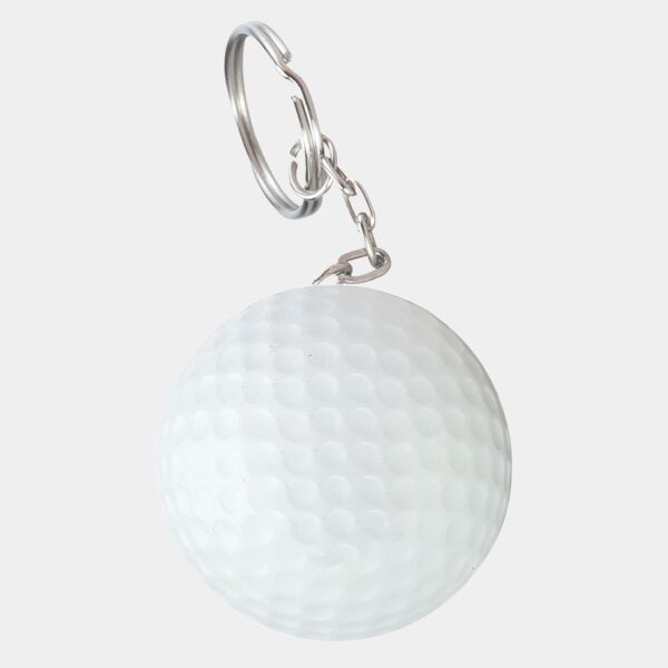 Golf Ball Shape Stress Ball Keychain Thumbnail