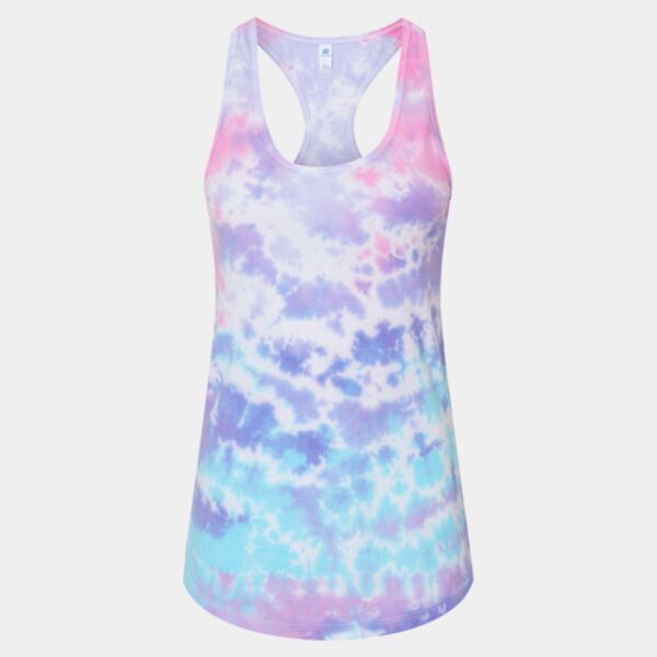 Women's Tie-Dyed Racerback Tank Top Thumbnail