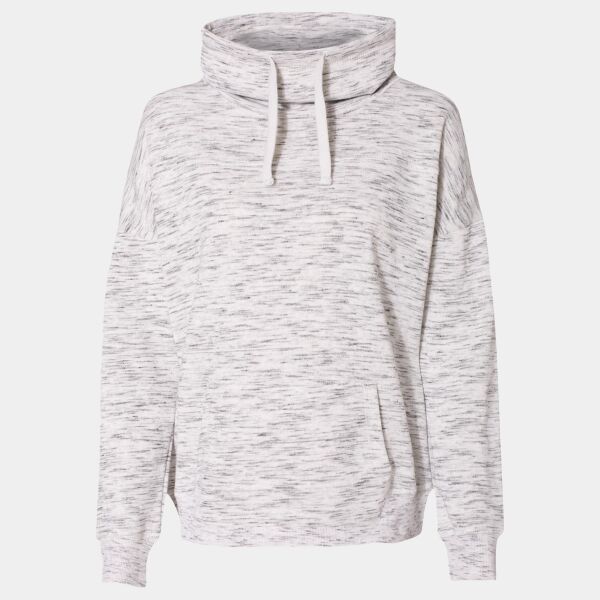 Ladies' Melange Fleece Cowl Neck Sweatshirt Thumbnail