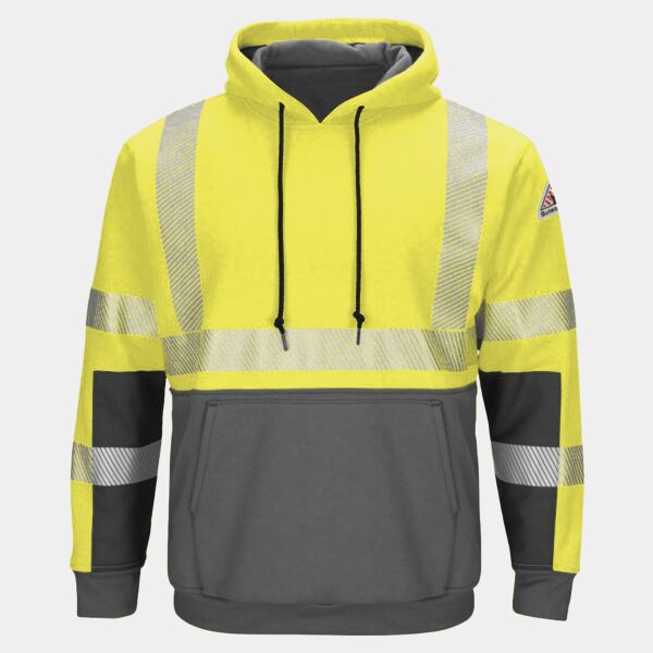 Men's Hi-Visibility Color-Blocked Hooded Sweatshirt Thumbnail