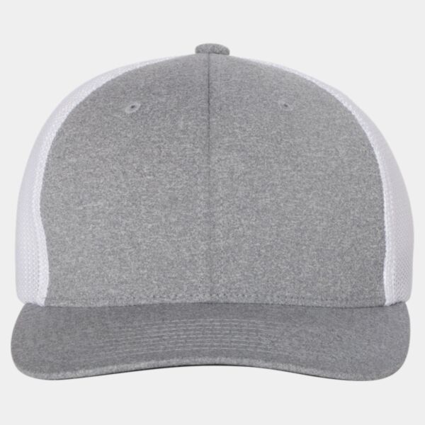 Melange Trucker Cap With Mesh Back Thumbnail