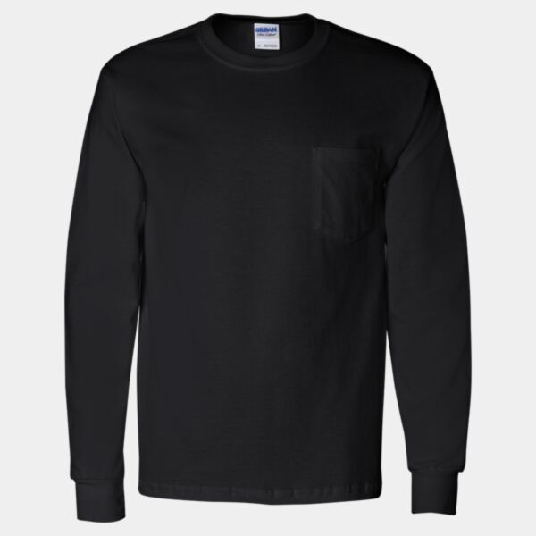 Gildan Ultra Cotton Long Sleeve T-Shirt with Pocket Thumbnail