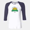 Ladies' Baby Rib Three-QuarterSleeve Contrast Raglan T-Shirt Thumbnail