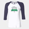 Ladies' Baby Rib Three-QuarterSleeve Contrast Raglan T-Shirt Thumbnail