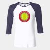 Ladies' Baby Rib Three-QuarterSleeve Contrast Raglan T-Shirt Thumbnail