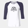 Ladies' Baby Rib Three-QuarterSleeve Contrast Raglan T-Shirt Thumbnail