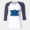 Ladies' Baby Rib Three-QuarterSleeve Contrast Raglan T-Shirt Thumbnail