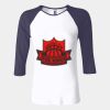 Ladies' Baby Rib Three-QuarterSleeve Contrast Raglan T-Shirt Thumbnail