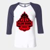 Ladies' Baby Rib Three-QuarterSleeve Contrast Raglan T-Shirt Thumbnail