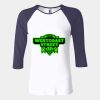 Ladies' Baby Rib Three-QuarterSleeve Contrast Raglan T-Shirt Thumbnail