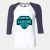 Ladies' Baby Rib Three-QuarterSleeve Contrast Raglan T-Shirt Thumbnail