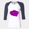 Ladies' Baby Rib Three-QuarterSleeve Contrast Raglan T-Shirt Thumbnail