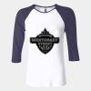 Ladies' Baby Rib Three-QuarterSleeve Contrast Raglan T-Shirt Thumbnail