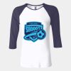 Ladies' Baby Rib Three-QuarterSleeve Contrast Raglan T-Shirt Thumbnail