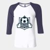 Ladies' Baby Rib Three-QuarterSleeve Contrast Raglan T-Shirt Thumbnail