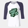 Ladies' Baby Rib Three-QuarterSleeve Contrast Raglan T-Shirt Thumbnail