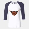 Ladies' Baby Rib Three-QuarterSleeve Contrast Raglan T-Shirt Thumbnail