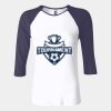 Ladies' Baby Rib Three-QuarterSleeve Contrast Raglan T-Shirt Thumbnail