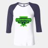 Ladies' Baby Rib Three-QuarterSleeve Contrast Raglan T-Shirt Thumbnail