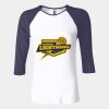 Ladies' Baby Rib Three-QuarterSleeve Contrast Raglan T-Shirt Thumbnail