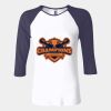 Ladies' Baby Rib Three-QuarterSleeve Contrast Raglan T-Shirt Thumbnail