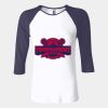 Ladies' Baby Rib Three-QuarterSleeve Contrast Raglan T-Shirt Thumbnail