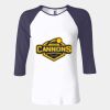 Ladies' Baby Rib Three-QuarterSleeve Contrast Raglan T-Shirt Thumbnail