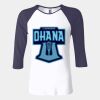 Ladies' Baby Rib Three-QuarterSleeve Contrast Raglan T-Shirt Thumbnail