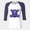 Ladies' Baby Rib Three-QuarterSleeve Contrast Raglan T-Shirt Thumbnail