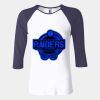 Ladies' Baby Rib Three-QuarterSleeve Contrast Raglan T-Shirt Thumbnail