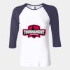 Ladies' Baby Rib Three-QuarterSleeve Contrast Raglan T-Shirt Thumbnail
