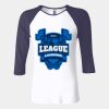 Ladies' Baby Rib Three-QuarterSleeve Contrast Raglan T-Shirt Thumbnail
