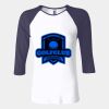 Ladies' Baby Rib Three-QuarterSleeve Contrast Raglan T-Shirt Thumbnail