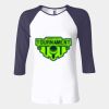 Ladies' Baby Rib Three-QuarterSleeve Contrast Raglan T-Shirt Thumbnail